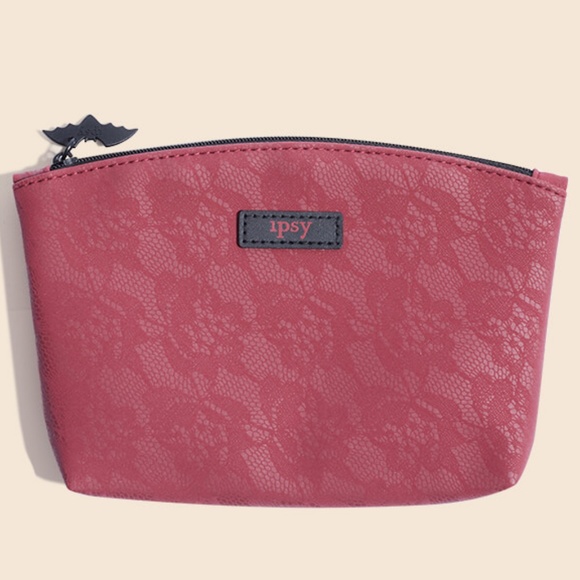 ipsy Other - October Red Lace Ipsy Makeup Bag with Bat Charm